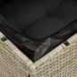 Preview: Garten-Ecksofa mit Kissen Hellgrau Poly Rattan