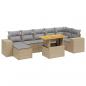 Preview: 8-tlg. Garten-Sofagarnitur mit Kissen Beige Poly Rattan