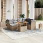 Preview: ARDEBO.de - 8-tlg. Garten-Sofagarnitur mit Kissen Beige Poly Rattan