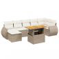 Preview: 8-tlg. Garten-Sofagarnitur mit Kissen Beige Poly Rattan