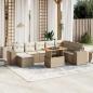 Preview: ARDEBO.de - 9-tlg. Garten-Sofagarnitur mit Kissen Beige Poly Rattan