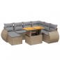 Preview: 8-tlg. Garten-Sofagarnitur mit Kissen Beige Poly Rattan