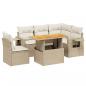 Preview: 6-tlg. Garten-Sofagarnitur mit Kissen Beige Poly Rattan