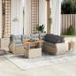 Preview: ARDEBO.de - 8-tlg. Garten-Sofagarnitur mit Kissen Beige Poly Rattan