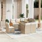 Preview: ARDEBO.de - 9-tlg. Garten-Sofagarnitur mit Kissen Beige Poly Rattan