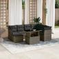 Preview: ARDEBO.de - 8-tlg. Garten-Sofagarnitur mit Kissen Grau Poly Rattan