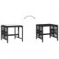 Preview: Gartenhocker mit Kissen 4 Stk. Schwarz 41x41x36 cm Poly Rattan