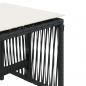 Preview: Gartenhocker mit Kissen 4 Stk. Schwarz 41x41x36 cm Poly Rattan