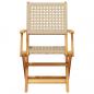 Preview: 7-tlg. Garten-Essgruppe Poly Rattan und Massivholz Beige