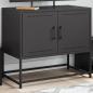 Preview: ARDEBO.de - TV-Schrank Schwarz 68,5x39x60,5 cm Stahl