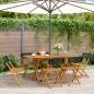 Preview: ARDEBO.de - Gartenstühle 6 Stk. Klappbar Schwarz Poly Rattan & Massivholz