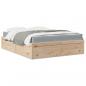 Preview: ARDEBO.de - Bett mit Matratze 160x200 cm Massivholz Kiefer