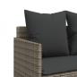 Preview: 5-tlg. Garten-Sofagarnitur mit Kissen Grau Poly Rattan