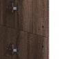 Preview: Highboard Braun Eichen-Optik 60x35x180 cm Holzwerkstoff