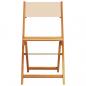 Preview: 3-tlg. Bistro-Set Beige Stoff und Massivholz