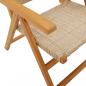 Preview: Gartenstuhl Verstellbar 4 Stk. Beige Poly Rattan Massivholz