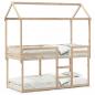 Preview: ARDEBO.de - Etagenbett mit Dach 75x190 cm Massivholz Kiefer