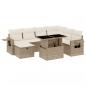 Preview: 8-tlg. Garten-Sofagarnitur mit Kissen Beige Poly Rattan