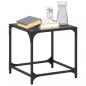 Preview: ARDEBO.de - Couchtisch mit Glasplatte Schwarz Transparent 40x40x40 cm Stahl