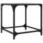 Preview: Couchtisch mit Glasplatte Schwarz Transparent 40x40x40 cm Stahl