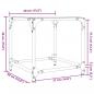 Preview: Couchtisch mit Glasplatte Schwarz Transparent 40x40x40 cm Stahl