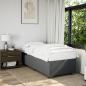 Preview: Boxspringbett mit Matratze Dunkelgrau 80x200 cm Stoff