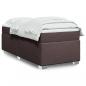 Preview: ARDEBO.de - Boxspringbett mit Matratze Dunkelbraun 90x200 cm Stoff