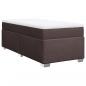 Preview: Boxspringbett mit Matratze Dunkelbraun 90x200 cm Stoff