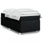 Preview: ARDEBO.de - Boxspringbett mit Matratze Schwarz 100x200 cm Stoff