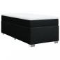 Preview: Boxspringbett mit Matratze Schwarz 100x200 cm Stoff