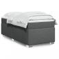 Preview: ARDEBO.de - Boxspringbett mit Matratze Dunkelgrau 90x190 cm Stoff