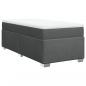 Preview: Boxspringbett mit Matratze Dunkelgrau 90x190 cm Stoff