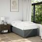 Preview: Boxspringbett mit Matratze Dunkelgrau 90x190 cm Stoff