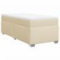 Preview: Boxspringbett mit Matratze Creme 90x200 cm Stoff