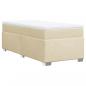 Preview: Boxspringbett mit Matratze Creme 90x200 cm Stoff