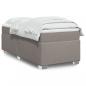 Preview: ARDEBO.de - Boxspringbett mit Matratze Taupe 100x200 cm Stoff