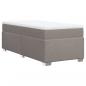 Preview: Boxspringbett mit Matratze Taupe 100x200 cm Stoff