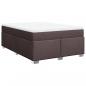 Preview: Boxspringbett mit Matratze Dunkelbraun 160x200 cm Stoff