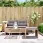 Preview: 3-tlg. Garten-Sofagarnitur mit Kissen Beige Poly Rattan