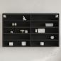 Preview: ARDEBO.de - Vitrinenschrank Schwarz 100x15x58 cm Holzwerkstoff