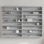 Preview: ARDEBO.de - Vitrinenschrank Grau Sonoma 100x8,5x75 cm Holzwerkstoff