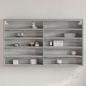 Preview: ARDEBO.de - Vitrinenschrank Grau Sonoma 100x15x58 cm Holzwerkstoff