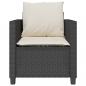 Preview: 3-tlg. Bistro-Set mit Kissen Schwarz Poly Rattan