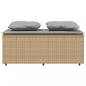 Preview: 3-tlg. Garten-Essgruppe mit Kissen Beige Poly Rattan