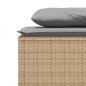 Preview: 3-tlg. Garten-Essgruppe mit Kissen Beige Poly Rattan