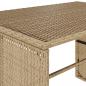 Preview: 3-tlg. Garten-Essgruppe mit Kissen Beige Poly Rattan