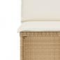 Preview: 3-tlg. Bistro-Set mit Kissen Beige Poly Rattan