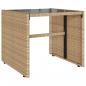 Preview: 4-tlg. Garten-Sofagarnitur mit Kissen Beige Poly Rattan