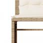 Preview: 4-tlg. Garten-Sofagarnitur mit Kissen Beige Poly Rattan