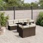 Preview: ARDEBO.de - 8-tlg. Garten-Sofagarnitur mit Kissen Braun Poly Rattan